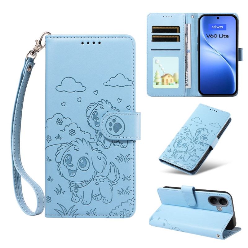 Fodral Vivo V60 Lite Rfid-skydd Och Hundmönster
