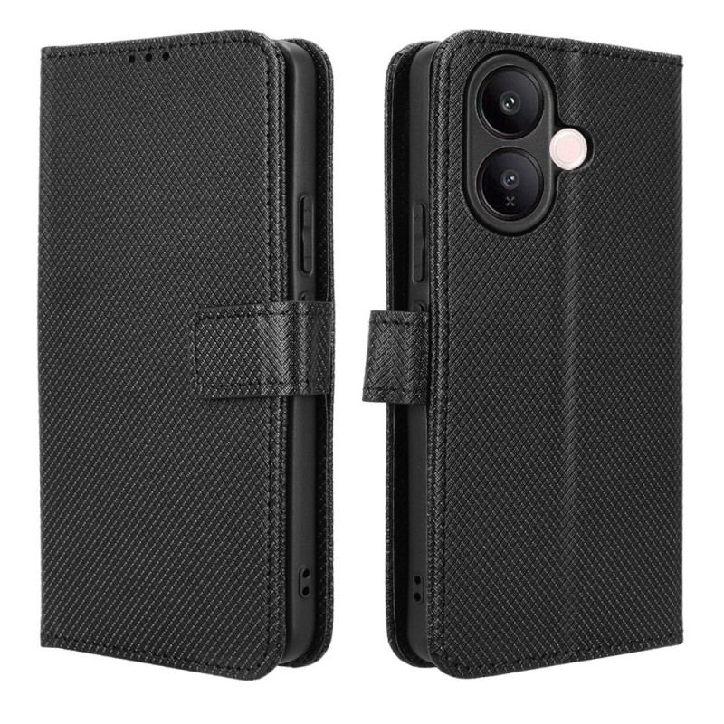 Läderfodral Vivo V60 Lite Telefonfodral Diamantstruktur