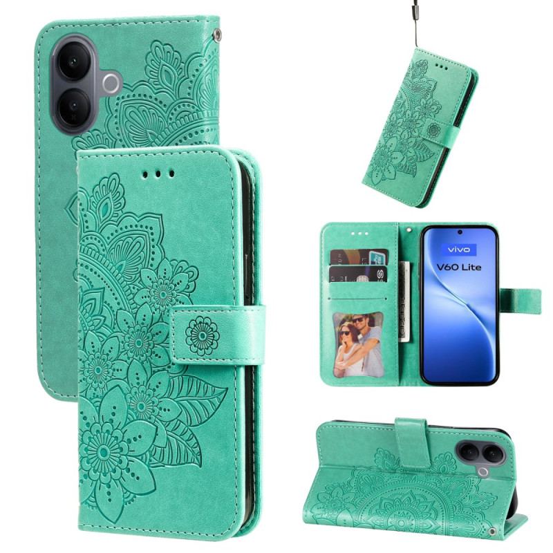 Läderskal Fodral Vivo V60 Lite Mandalatryck