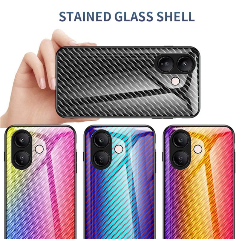 Skal Vivo V60 Lite Härdat Glas I Kolfiber