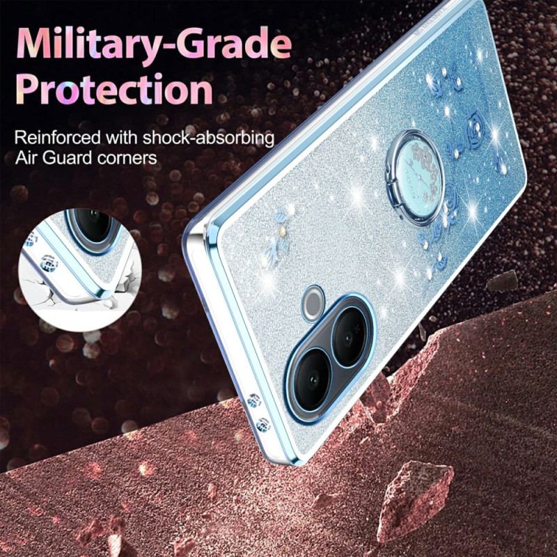 Skal Vivo V60 Lite Med Ringhållare Och Tonade Paljetter