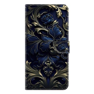 Fodral För Samsung Galaxy S25 Plus 5g Metallisk Blå Blomma