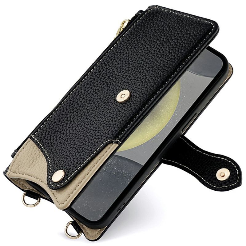 Fodral För Samsung Galaxy S25 Plus 5g Plånbok Med Kedja