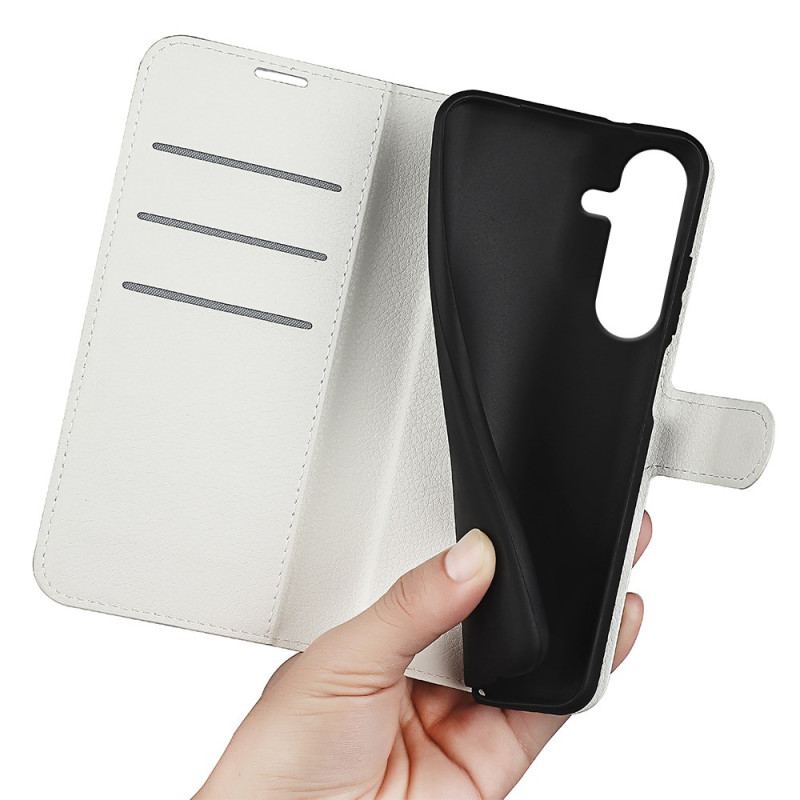 Fodral Samsung Galaxy S25 Plus 5g Klassisk Litchi-imitationsläder