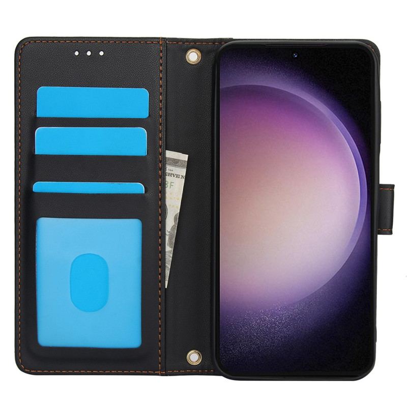 Fodral Samsung Galaxy S25 Plus 5g Lädermodell Med Rem