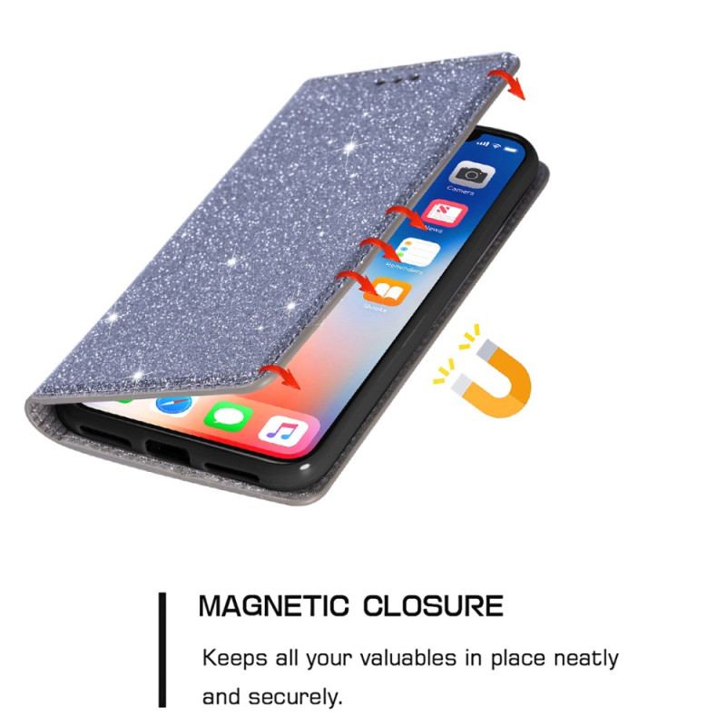 Folio-fodral Samsung Galaxy S25 Plus 5g Paljetter