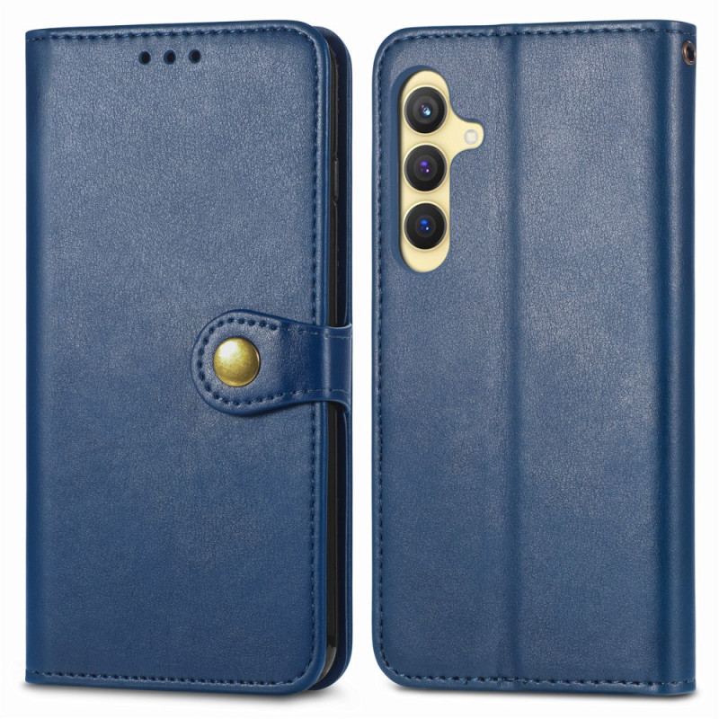 Läderfodral Samsung Galaxy S25 Plus 5g Telefonfodral Knappstängning