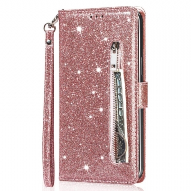 Läderfodral Samsung Galaxy S25 Plus 5g Telefonfodral Myntbörs Med Paljett