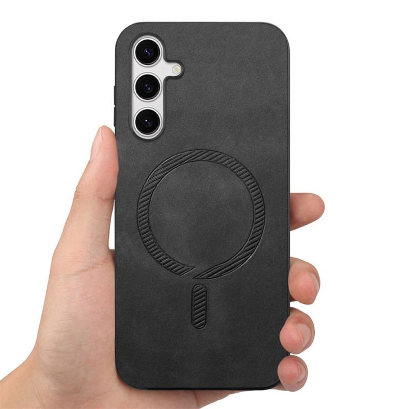 Skal För Samsung Galaxy S25 Plus 5g Lädereffekt Kompatibel Med Magsafe