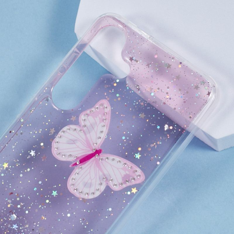 Skal För Samsung Galaxy S25 Plus 5g Paljetter Och Fjärilar