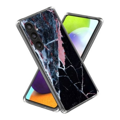 Skal För Samsung Galaxy S25 Plus 5g Svart Och Rosa Marmor