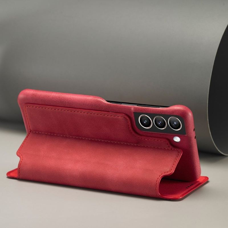 Folio-fodral För Samsung Galaxy S21 Plus 5G Fallskydd Solid Kostym Konstläder