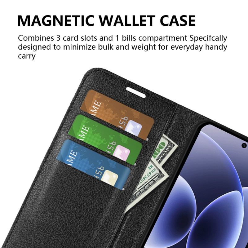 Fodral Xiaomi 17 Klassiskt Litchi-imitationsläder