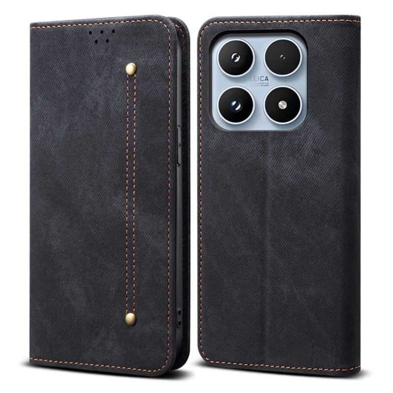 Folio-fodral Xiaomi 17 Denimstruktur