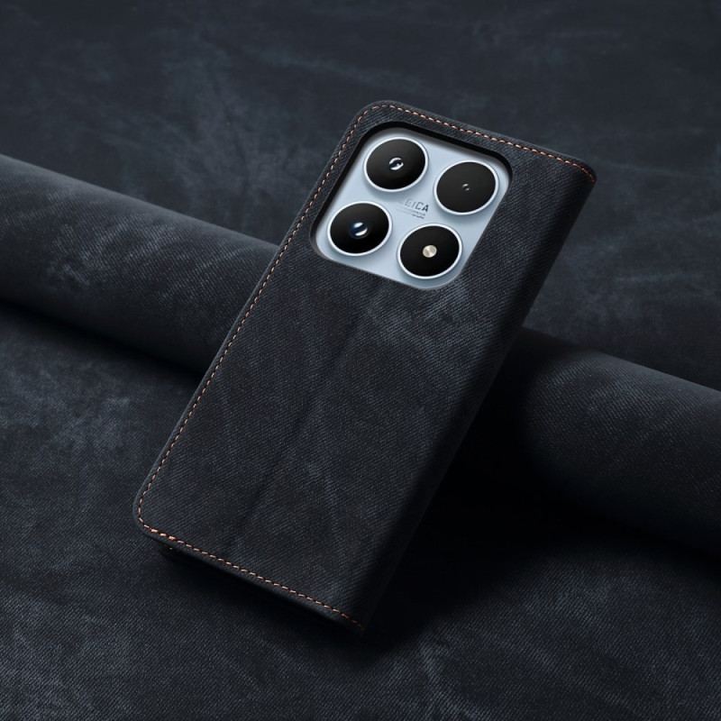 Folio-fodral Xiaomi 17 Denimstruktur