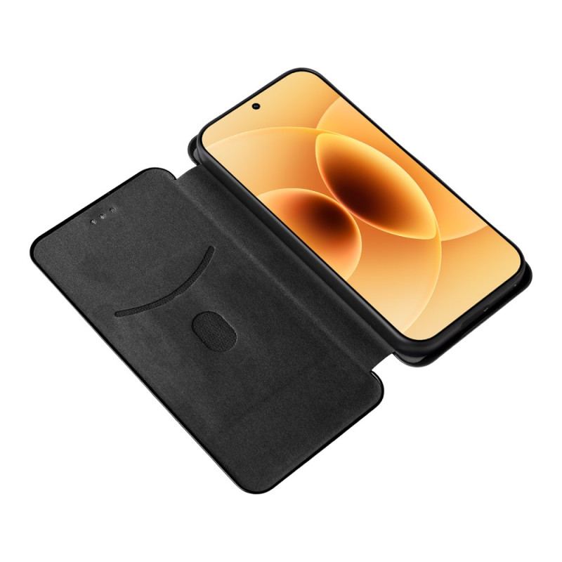 Folio-fodral Xiaomi 17 Kolfiberstruktur