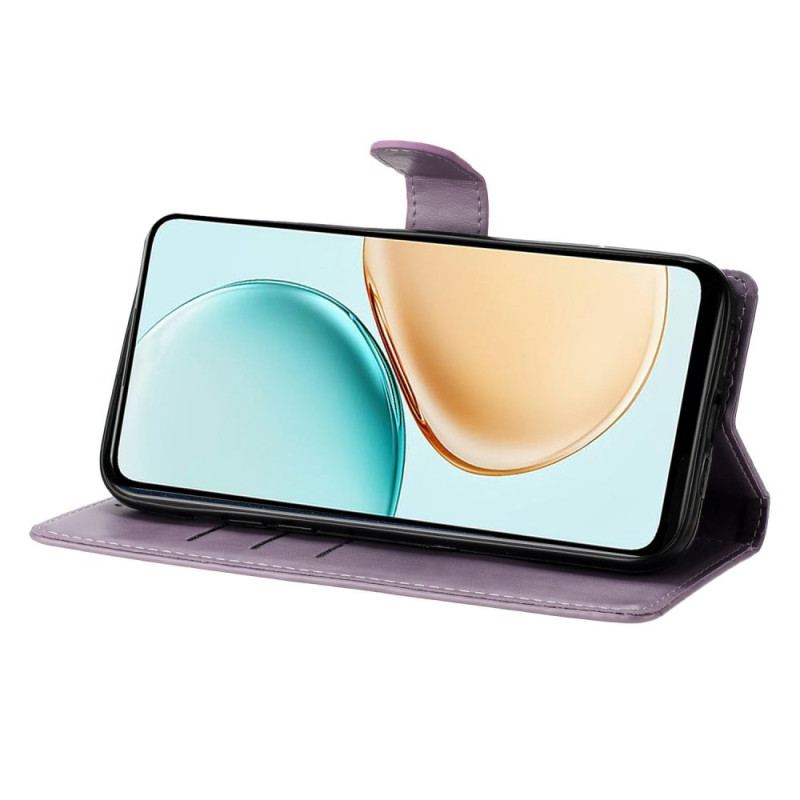 Läderfodral Xiaomi 17 Telefonfodral Blommönster