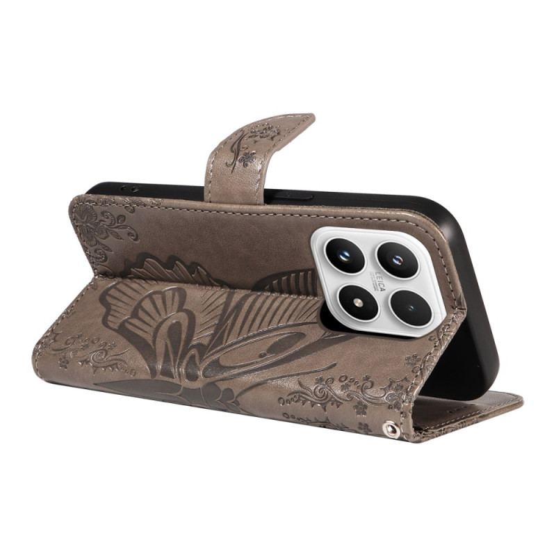 Läderfodral Xiaomi 17 Telefonfodral Fjärilsdesign