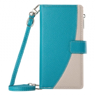 Läderfodral Xiaomi 17 Telefonfodral Tvåfärgad Med Remmar