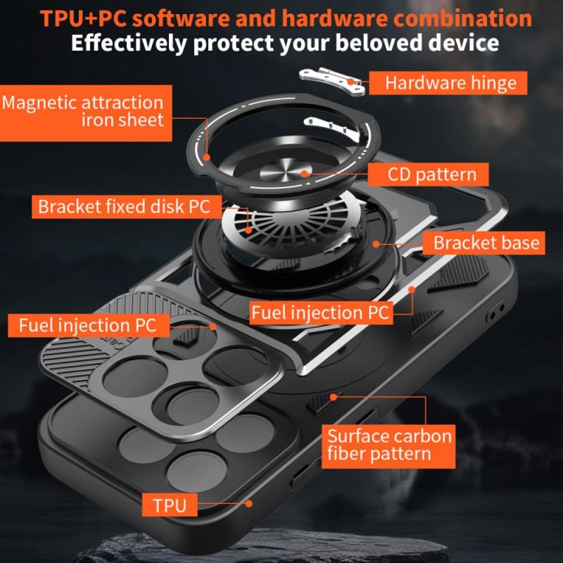 Skal Xiaomi 17 Magnetisk Med Roterande Stativ