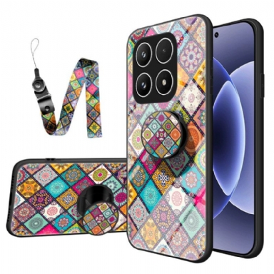 Skal Xiaomi 17 Patchwork-ställ Med Rem