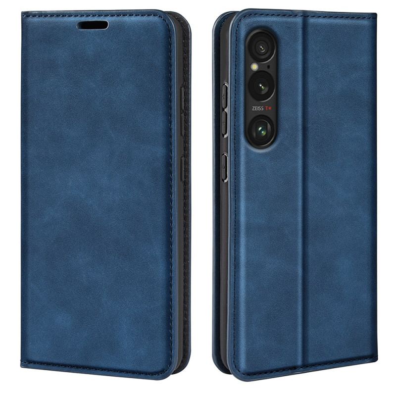 Folio-fodral För Sony Xperia 1 Vii Lädermodell