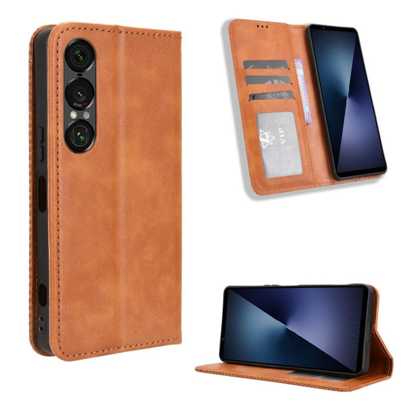 Folio-fodral Sony Xperia 1 Vii Vintagekant