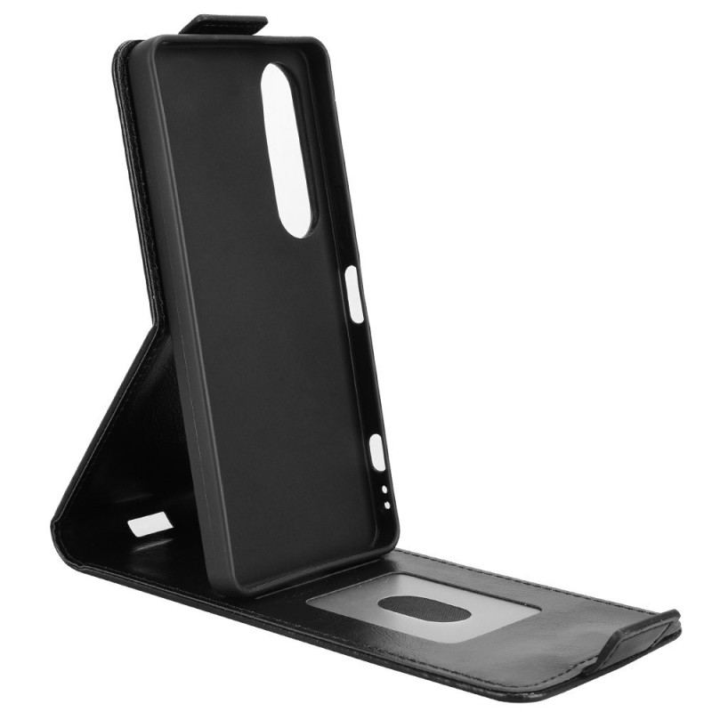 Läderskal Fodral Sony Xperia 1 Vii Vertikal Flikdesign