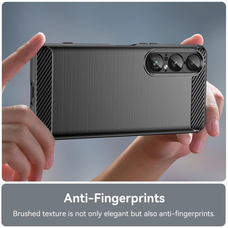Skal För Sony Xperia 1 Vii Borstad Kolfiber