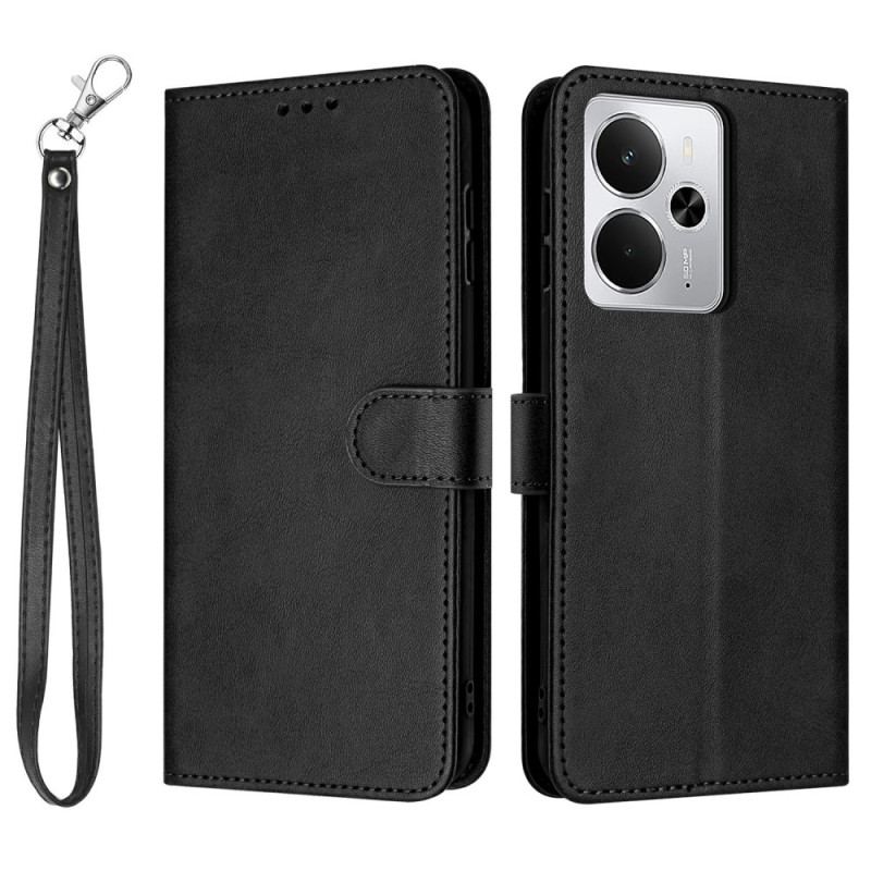 Fodral Realme 14 5g Lädereffekt Med Snodd