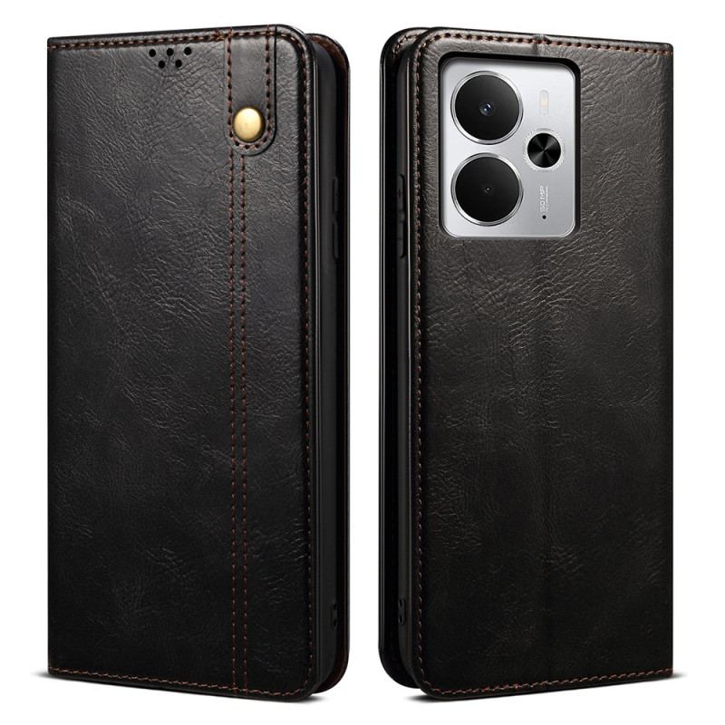 Folio-fodral För Realme 14 5g Vaxat Konstläder