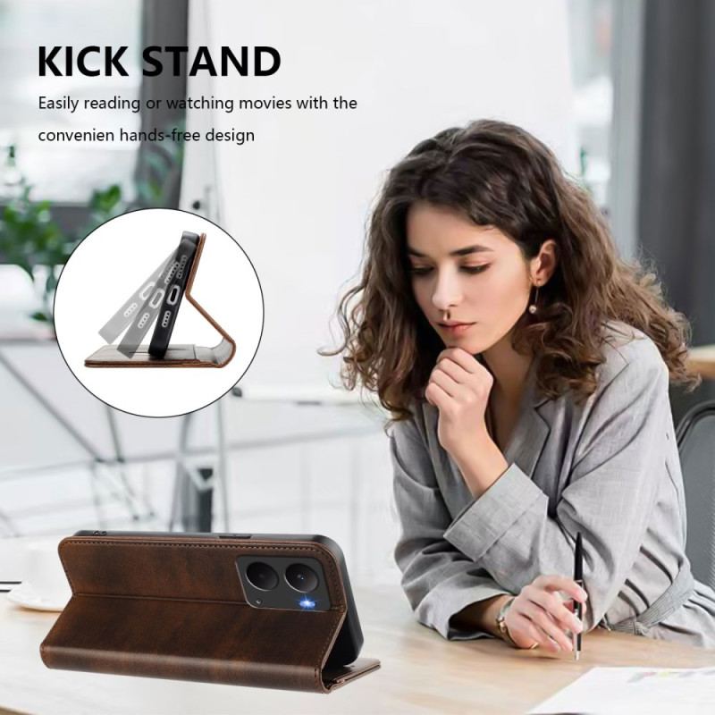 Folio-fodral Realme 14 5g Retro Rfid-skydd