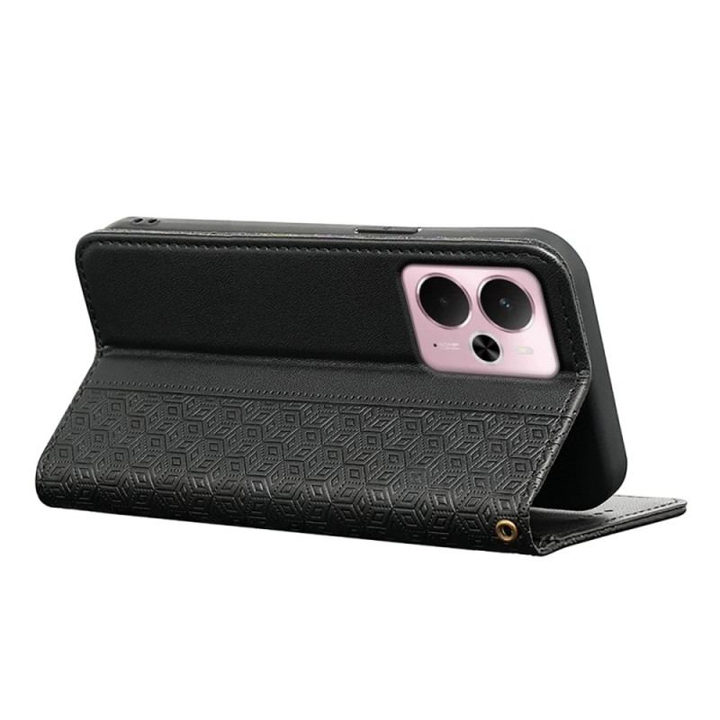 Folio-fodral Realme 14 5g Rutig Kant Och Rem