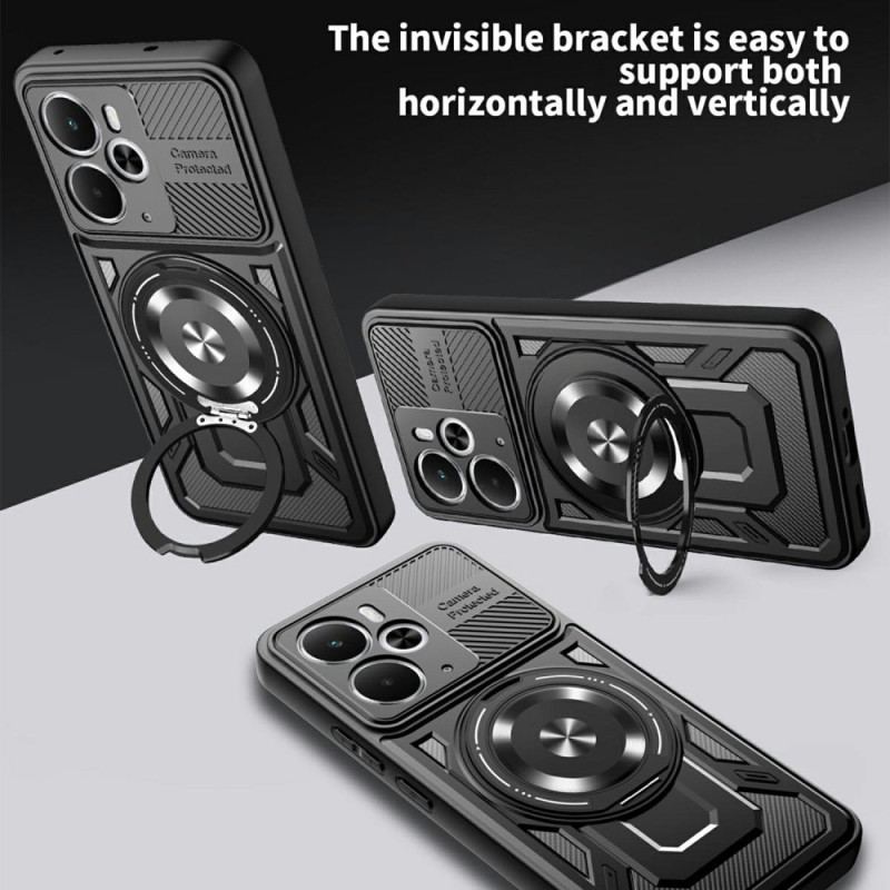 Skal Realme 14 5g Telefonfodral Magnetisk Med Roterande Stativ