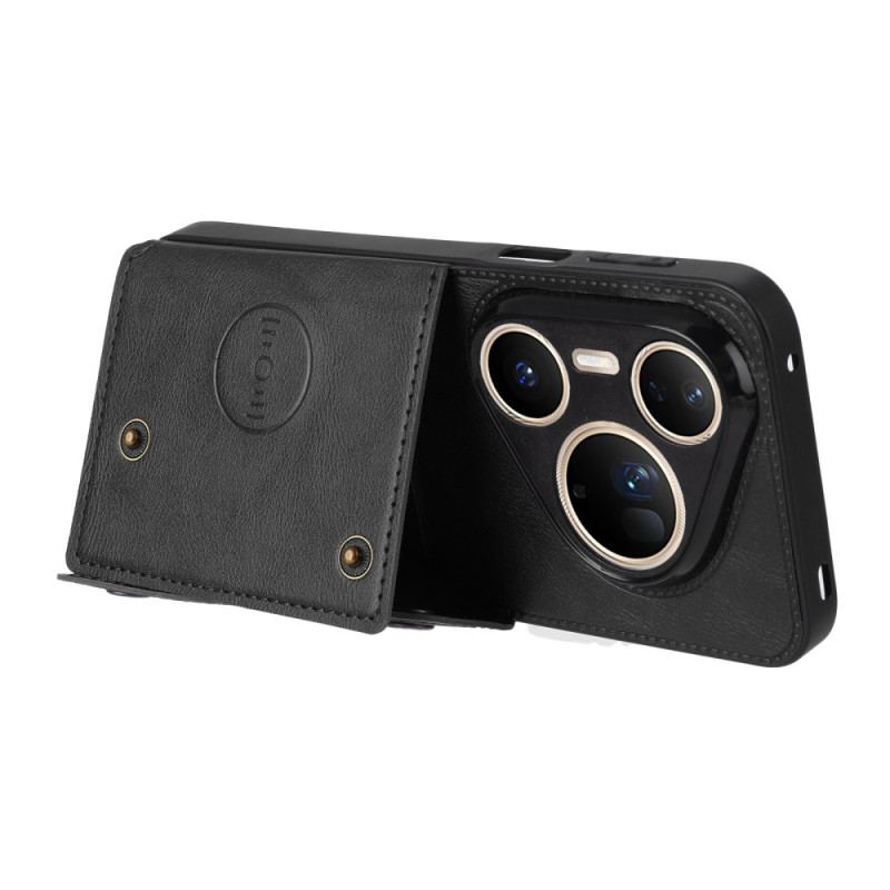 Skal Huawei Pura 80 Ultra Telefonfodral Korthållare I Lädereffekt