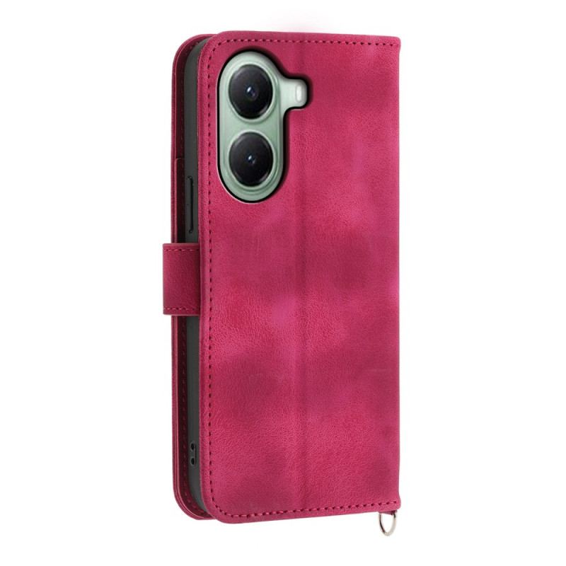 Fodral Poco X7 Pro 5g Blommönster Med Rem Och Axelrem