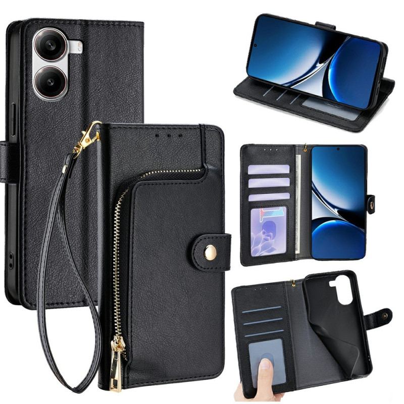 Fodral Poco X7 Pro 5g Myntbörs Och Plånbok Med Rem