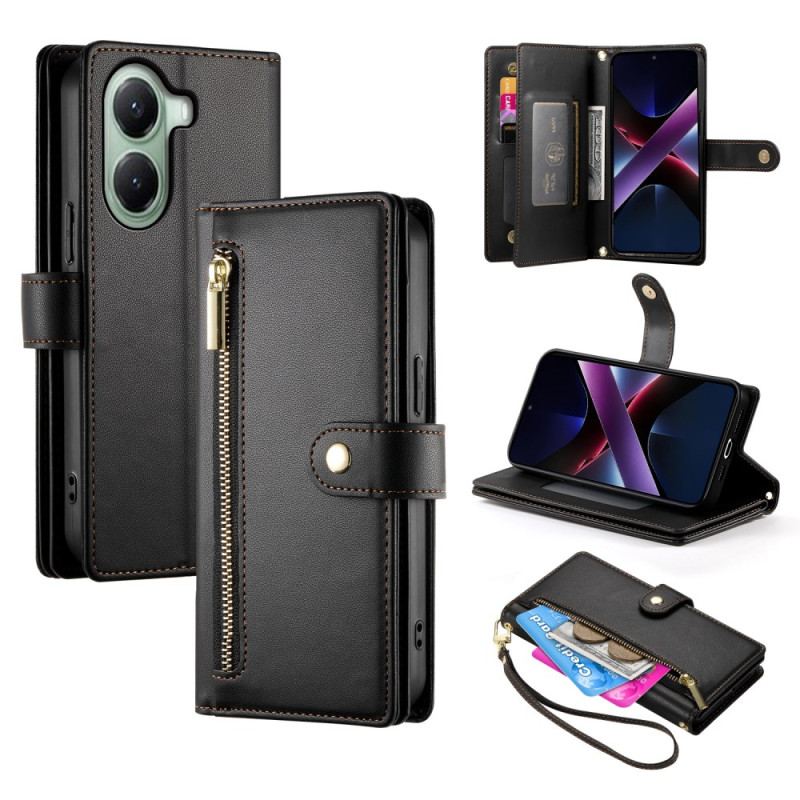 Fodral Poco X7 Pro 5g Plånbok Med Rem Och Axelrem