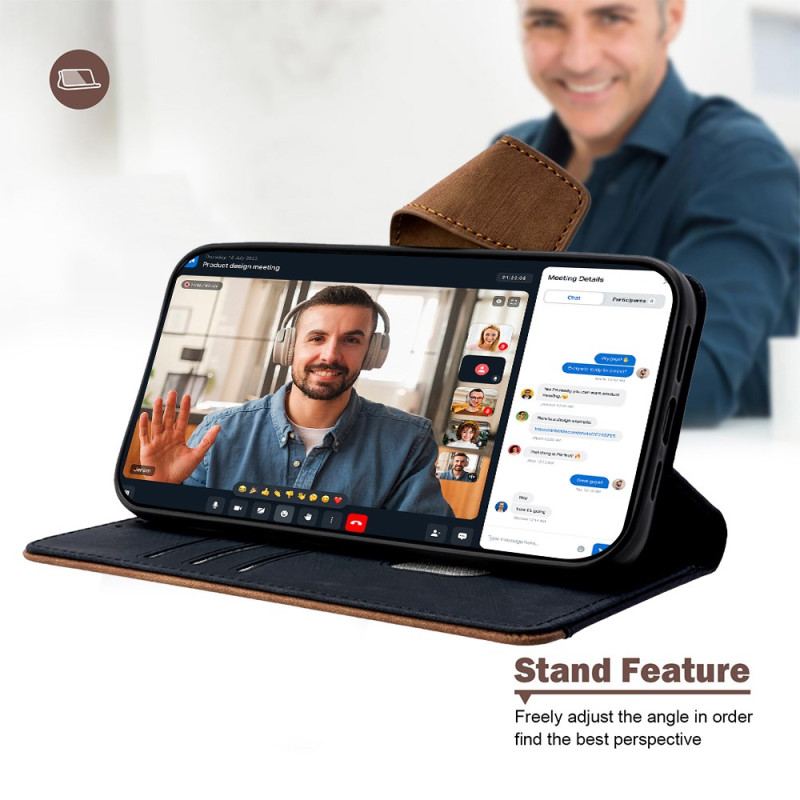 Fodral Poco X7 Pro 5g Tvåfärgad Retrostil