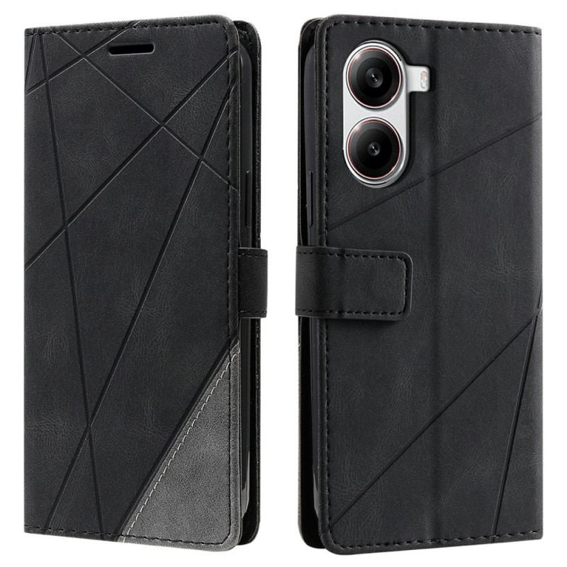 Fodral Poco X7 Pro 5g Tvåfärgade Geometriska Linjer