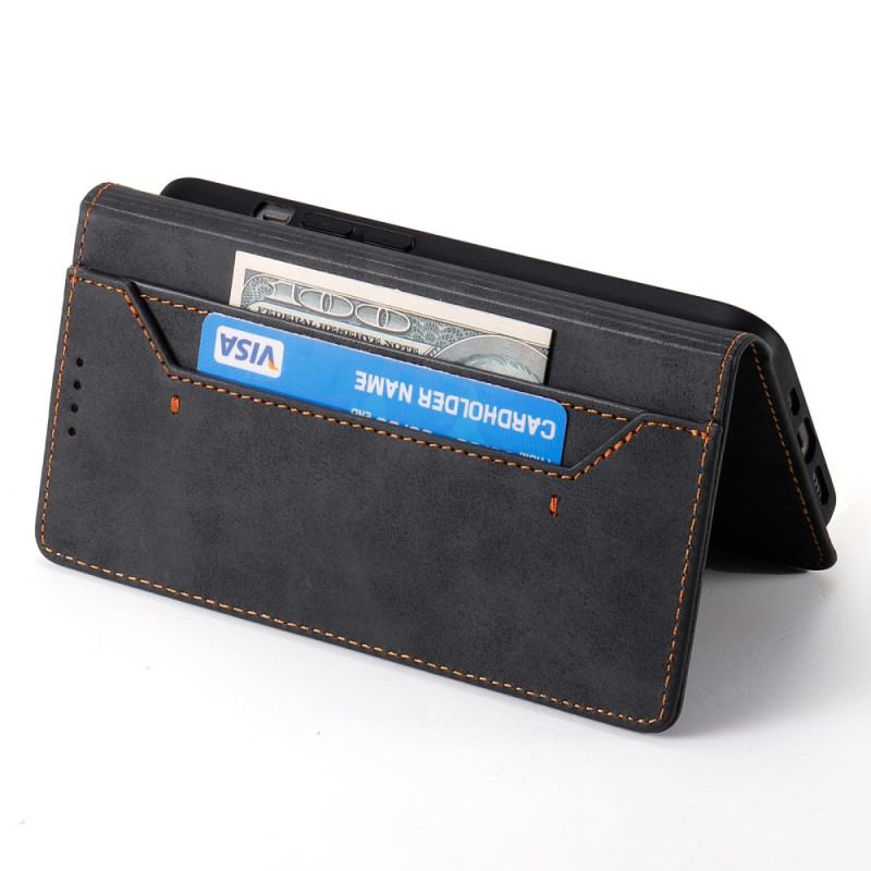 Folio-fodral Poco X7 Pro 5g Telefonfodral Vintage-lädereffekt