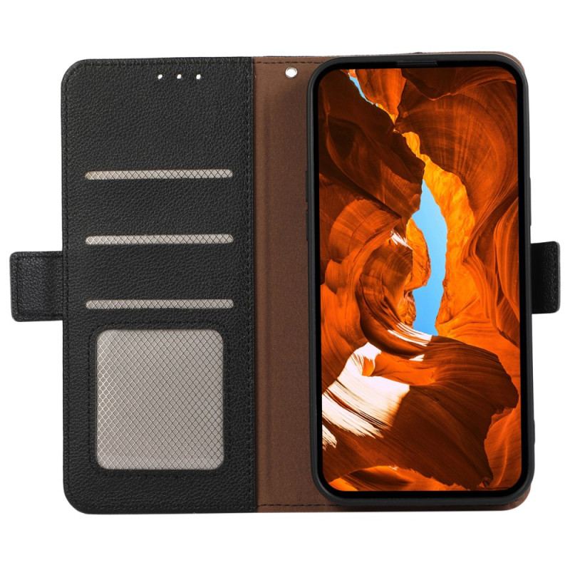 Skyddsfodral Poco X7 Pro 5g Litchi-konstläder Abeel