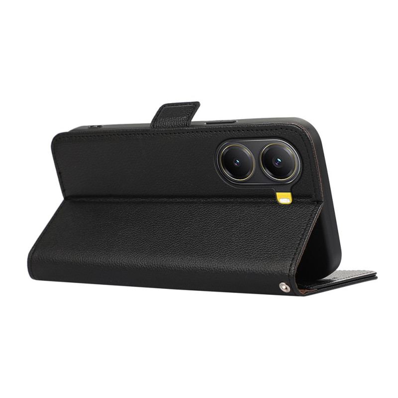 Skyddsfodral Poco X7 Pro 5g Litchi-konstläder Abeel