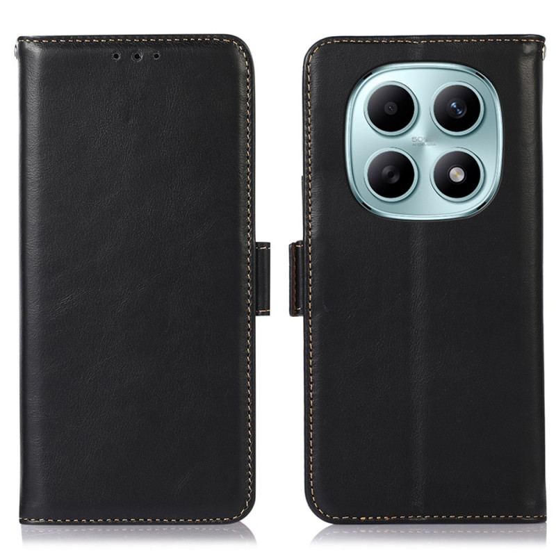 Fodral För Xiaomi Redmi Note 15 5g Rfid-blockerande Äkta Läder