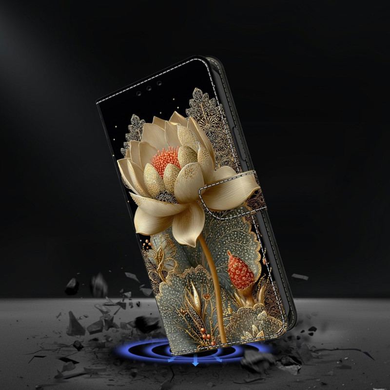 Fodral Xiaomi Redmi Note 15 5g Gyllene Lotus