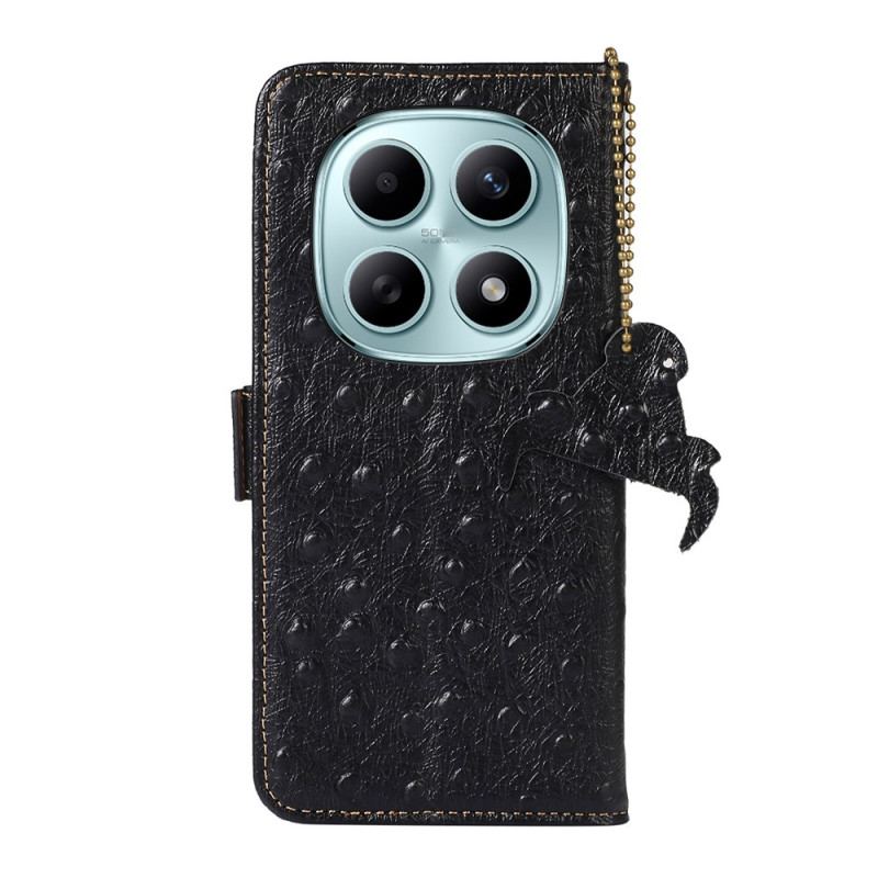 Fodral Xiaomi Redmi Note 15 5g Rfid-blockering Och Äkta Läder