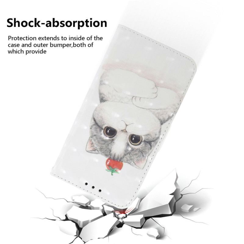 Fodral Xiaomi Redmi Note 15 5g Söt Katt Med Snöre