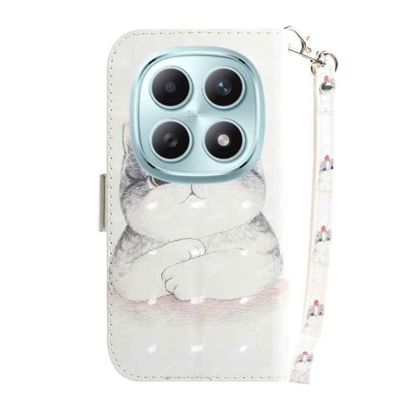 Fodral Xiaomi Redmi Note 15 5g Söt Katt Med Snöre