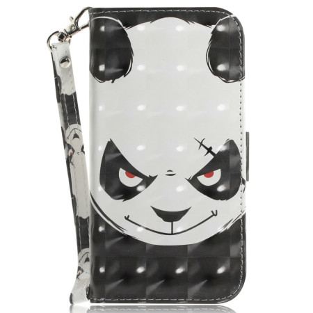 Läderfodral Xiaomi Redmi Note 15 5g Telefonfodral Arg Panda Med Snöre