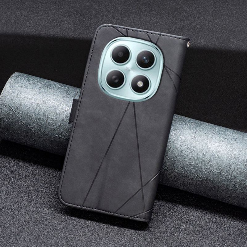 Läderfodral Xiaomi Redmi Note 15 5g Telefonfodral Binfen Färg Geometrisk